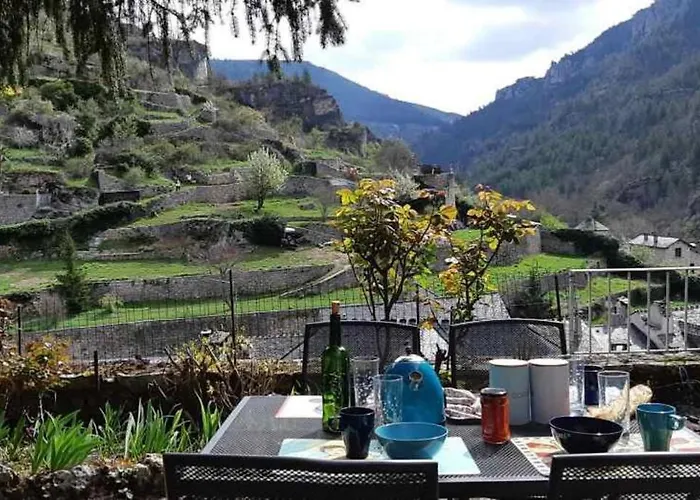 Ste Enimie Terrasse Privative Vue Imprenable 펜션 *